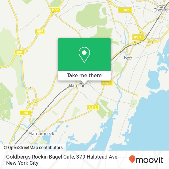 Mapa de Goldbergs Rockin Bagel Cafe, 379 Halstead Ave