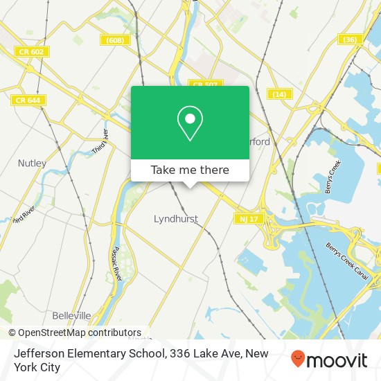 Mapa de Jefferson Elementary School, 336 Lake Ave