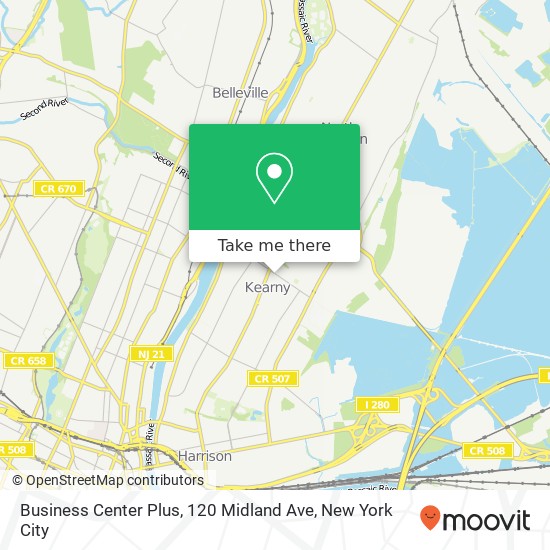 Mapa de Business Center Plus, 120 Midland Ave