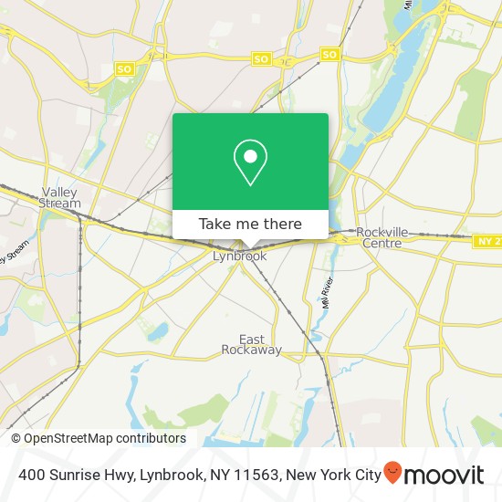 Mapa de 400 Sunrise Hwy, Lynbrook, NY 11563