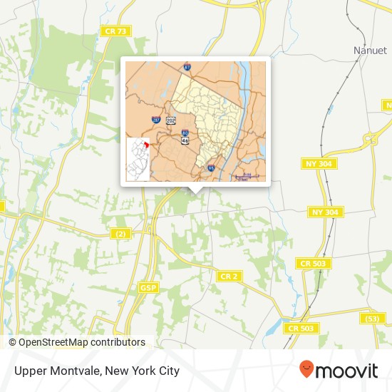 Upper Montvale map