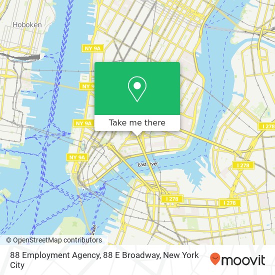 88 Employment Agency, 88 E Broadway map