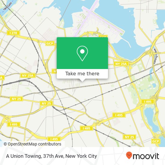 Mapa de A Union Towing, 37th Ave