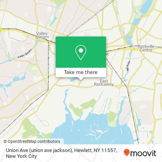 Union Ave (union ave jackson), Hewlett, NY 11557 map
