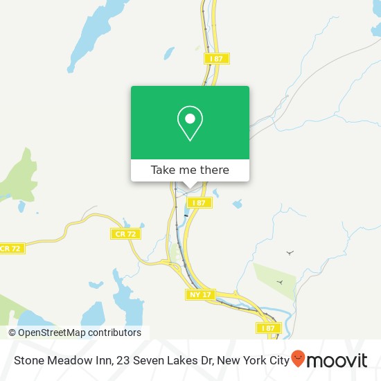 Mapa de Stone Meadow Inn, 23 Seven Lakes Dr