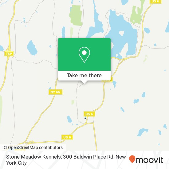 Mapa de Stone Meadow Kennels, 300 Baldwin Place Rd