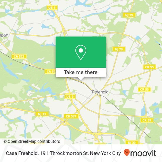 Casa Freehold, 191 Throckmorton St map