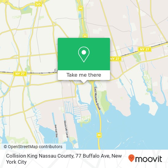 Mapa de Collision King Nassau County, 77 Buffalo Ave