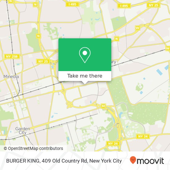 BURGER KING, 409 Old Country Rd map