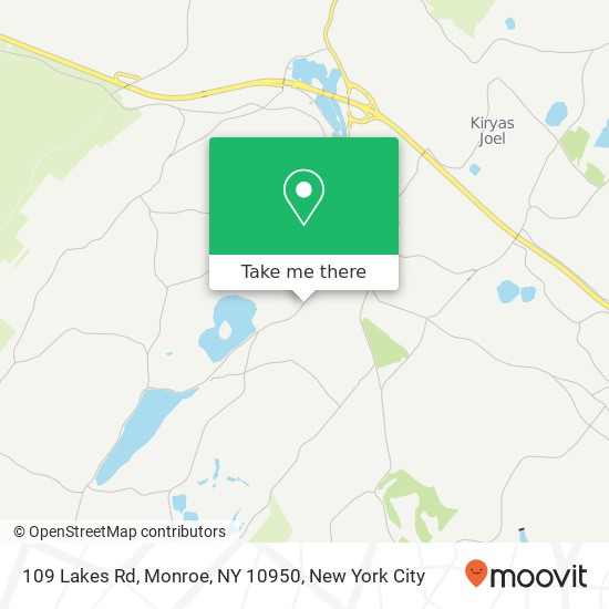 109 Lakes Rd, Monroe, NY 10950 map