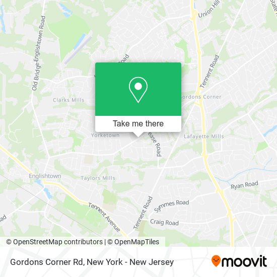 Mapa de Gordons Corner Rd