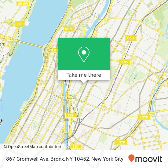 867 Cromwell Ave, Bronx, NY 10452 map