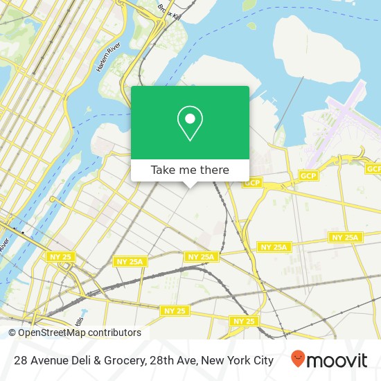 Mapa de 28 Avenue Deli & Grocery, 28th Ave