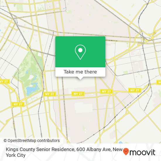 Kings County Senior Residence, 600 Albany Ave map