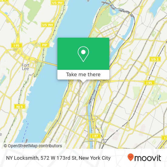 NY Locksmith, 572 W 173rd St map