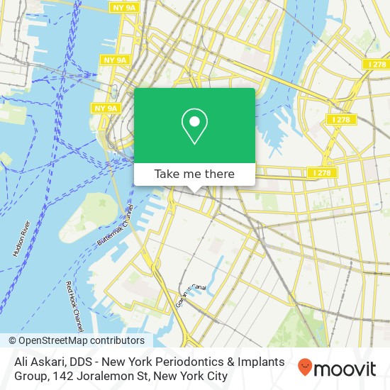 Mapa de Ali Askari, DDS - New York Periodontics & Implants Group, 142 Joralemon St