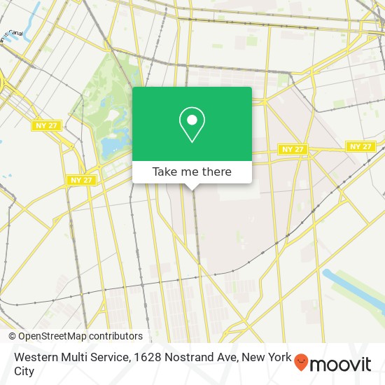 Mapa de Western Multi Service, 1628 Nostrand Ave