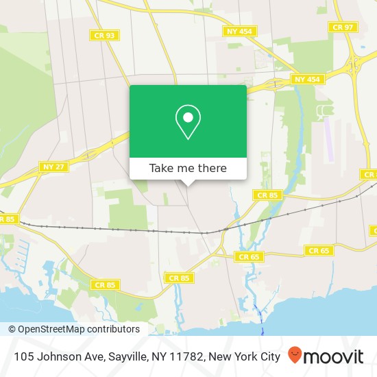 105 Johnson Ave, Sayville, NY 11782 map