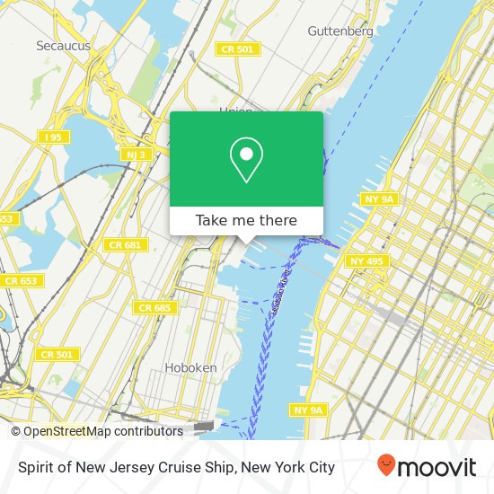 Spirit of New Jersey Cruise Ship map