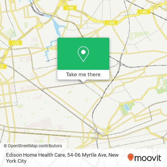 Edison Home Health Care, 54-06 Myrtle Ave map