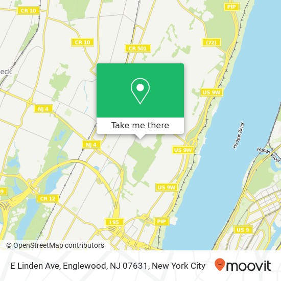 Mapa de E Linden Ave, Englewood, NJ 07631