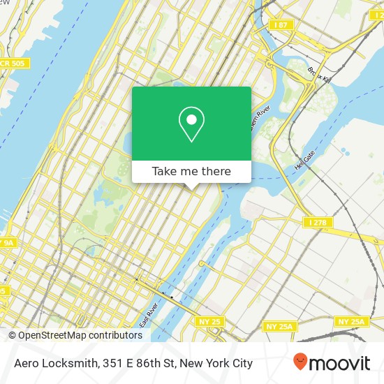 Mapa de Aero Locksmith, 351 E 86th St