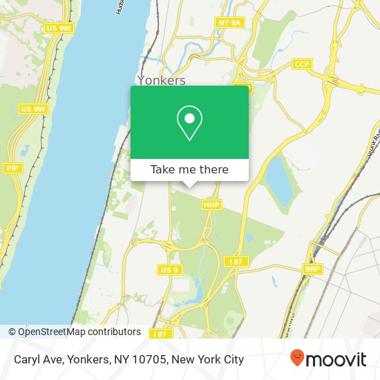 Mapa de Caryl Ave, Yonkers, NY 10705