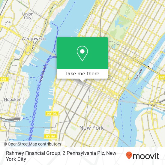 Mapa de Rahmey Financial Group, 2 Pennsylvania Plz