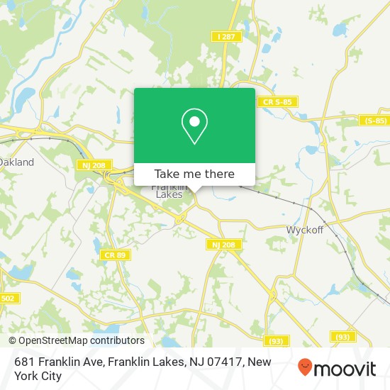 681 Franklin Ave, Franklin Lakes, NJ 07417 map