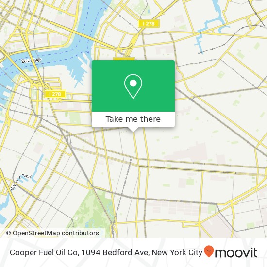 Mapa de Cooper Fuel Oil Co, 1094 Bedford Ave