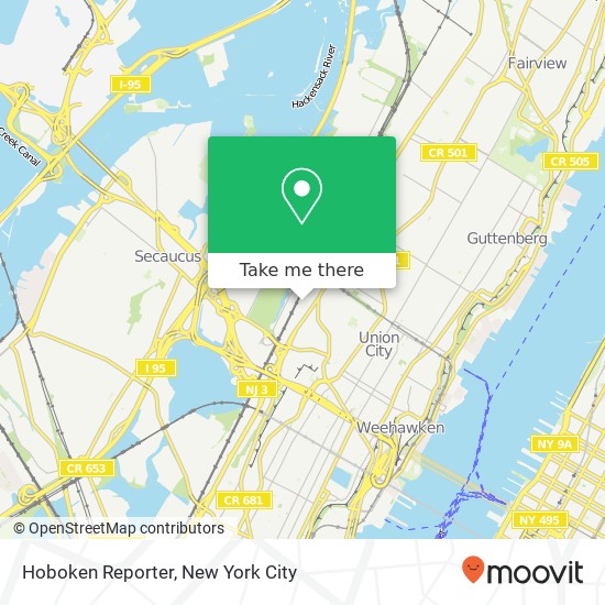 Hoboken Reporter map