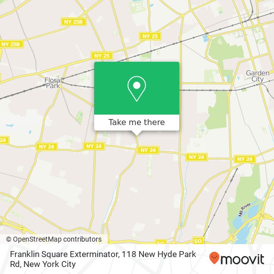 Mapa de Franklin Square Exterminator, 118 New Hyde Park Rd