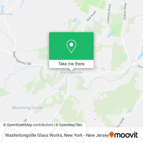 Washintongville Glass Works map