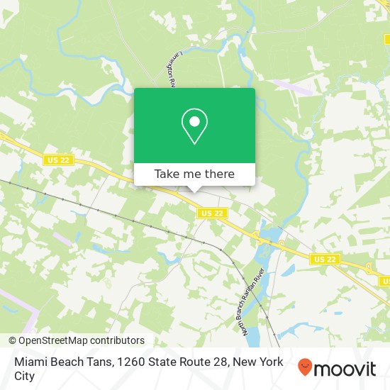 Mapa de Miami Beach Tans, 1260 State Route 28