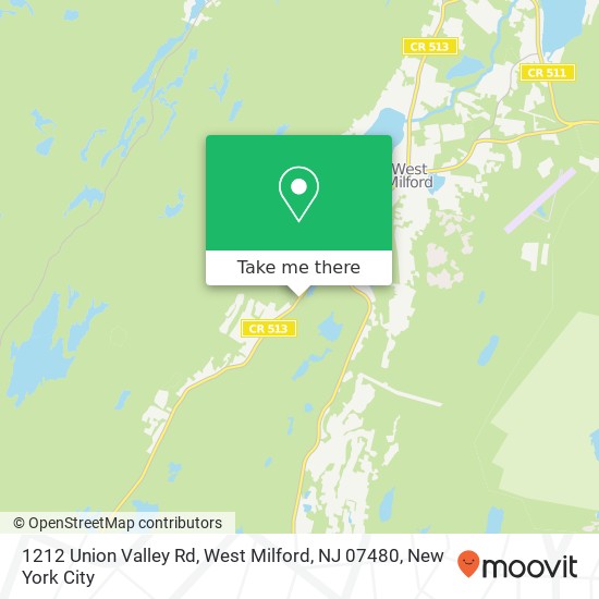 Mapa de 1212 Union Valley Rd, West Milford, NJ 07480