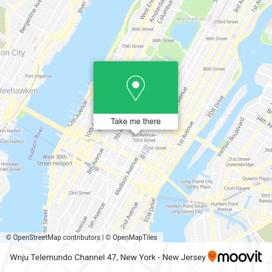 Wnju Telemundo Channel 47 map