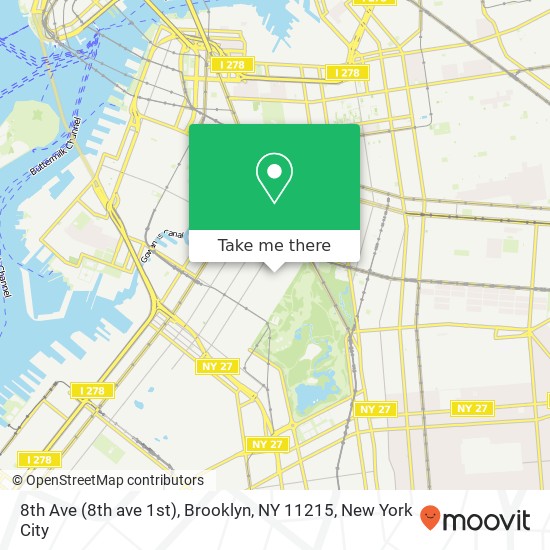8th Ave (8th ave 1st), Brooklyn, NY 11215 map