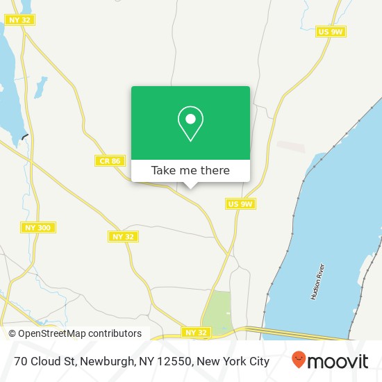 Mapa de 70 Cloud St, Newburgh, NY 12550