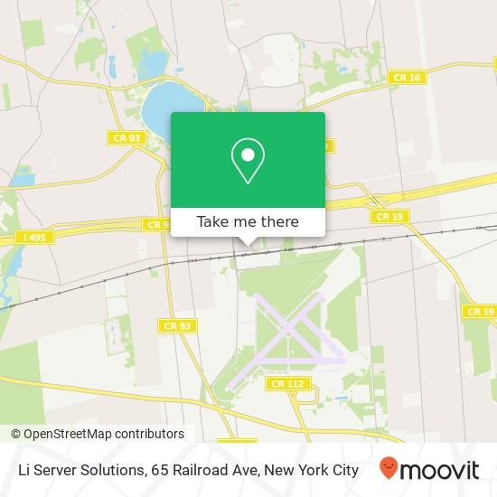 Mapa de Li Server Solutions, 65 Railroad Ave