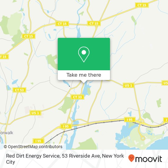 Mapa de Red Dirt Energy Service, 53 Riverside Ave