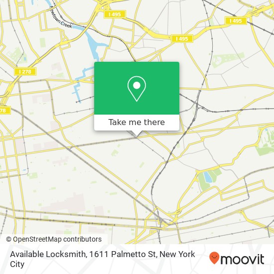 Mapa de Available Locksmith, 1611 Palmetto St