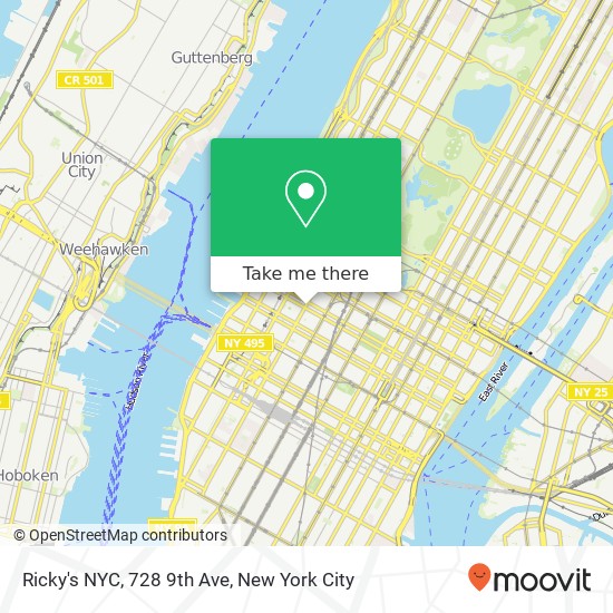 Ricky's NYC, 728 9th Ave map