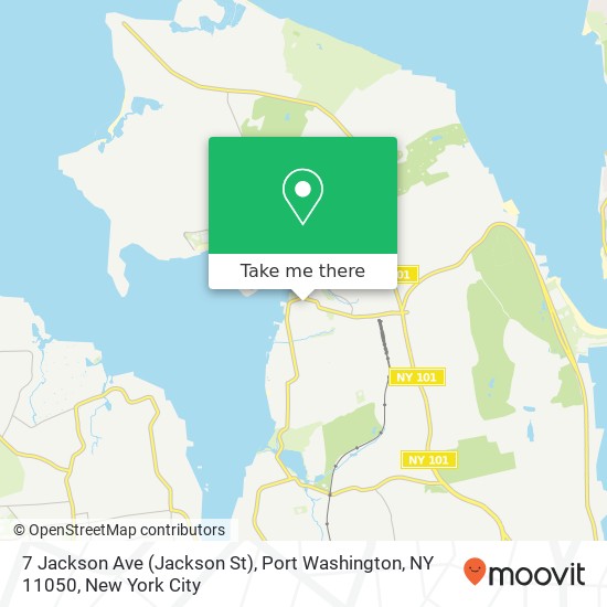 Mapa de 7 Jackson Ave (Jackson St), Port Washington, NY 11050
