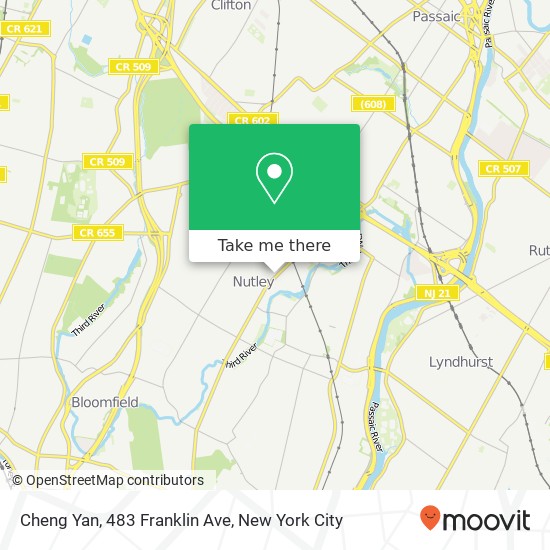 Mapa de Cheng Yan, 483 Franklin Ave