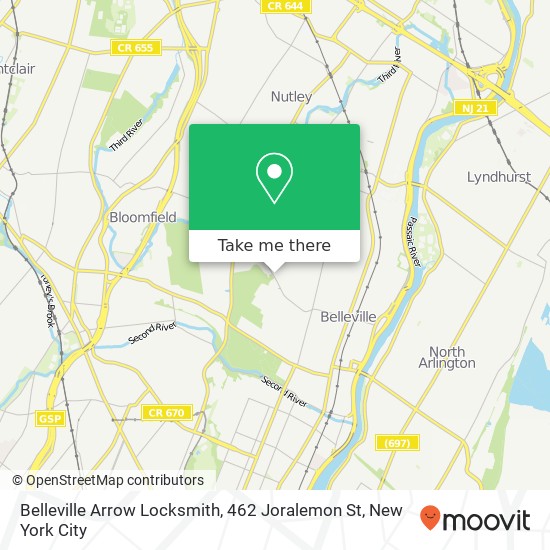 Belleville Arrow Locksmith, 462 Joralemon St map