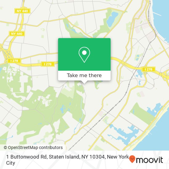 Mapa de 1 Buttonwood Rd, Staten Island, NY 10304