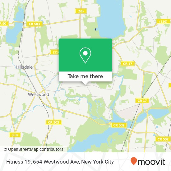 Fitness 19, 654 Westwood Ave map