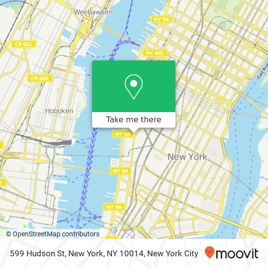 599 Hudson St, New York, NY 10014 map