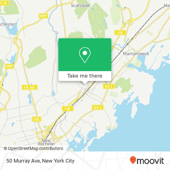 Mapa de 50 Murray Ave, Larchmont, NY 10538