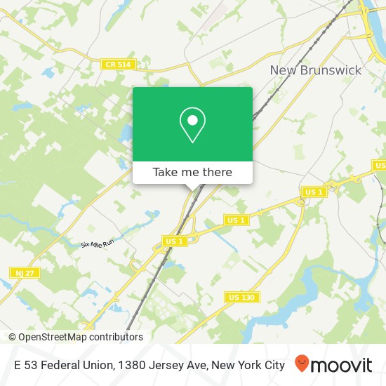 E 53 Federal Union, 1380 Jersey Ave map